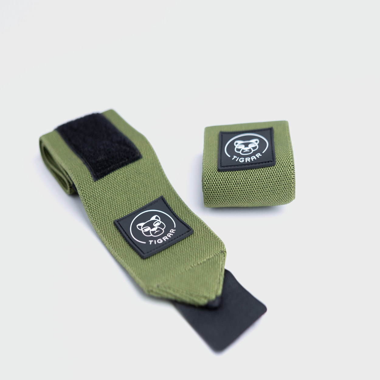 Groene Tigrar wrist wraps voor superieure polssteun tijdens weightlifting
