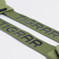 Groene Tigrar lifting straps in close-up, benadrukken duurzaamheid en gemakkelijke verstelbaarheid voor diverse workouts.