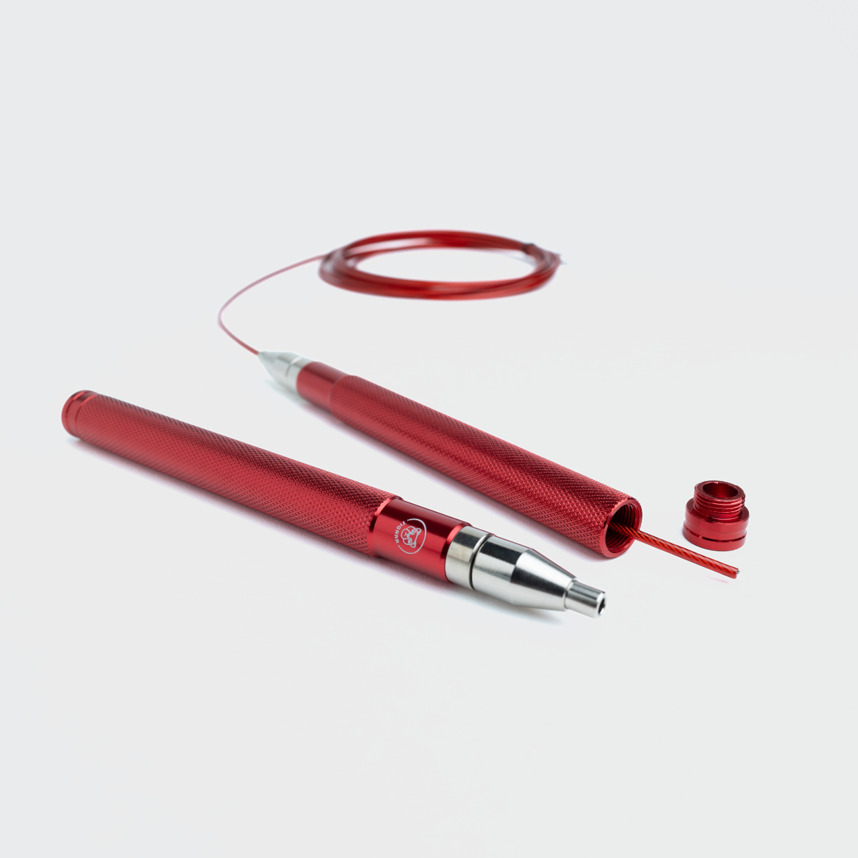 Tigrar rood spring touw met zelfsluit mechanisme