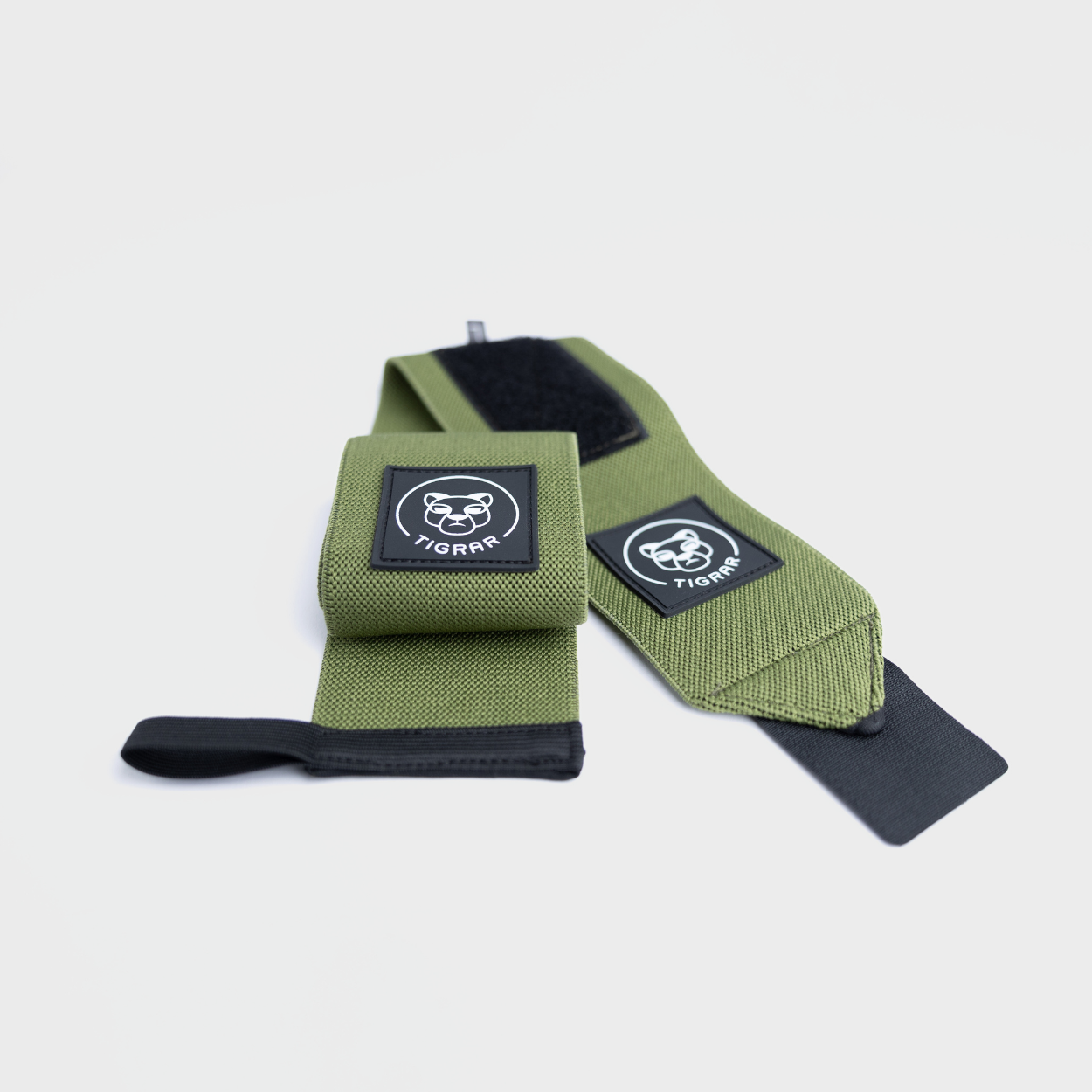 Groene Tigrar wrist wraps, perfect voor intensieve trainingen, bieden zowel steun als stijl