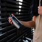 Zwarte lekvrije thermosfles 1 liter