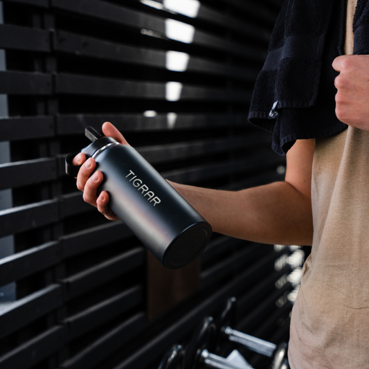 Zwarte lekvrije thermosfles 1 liter