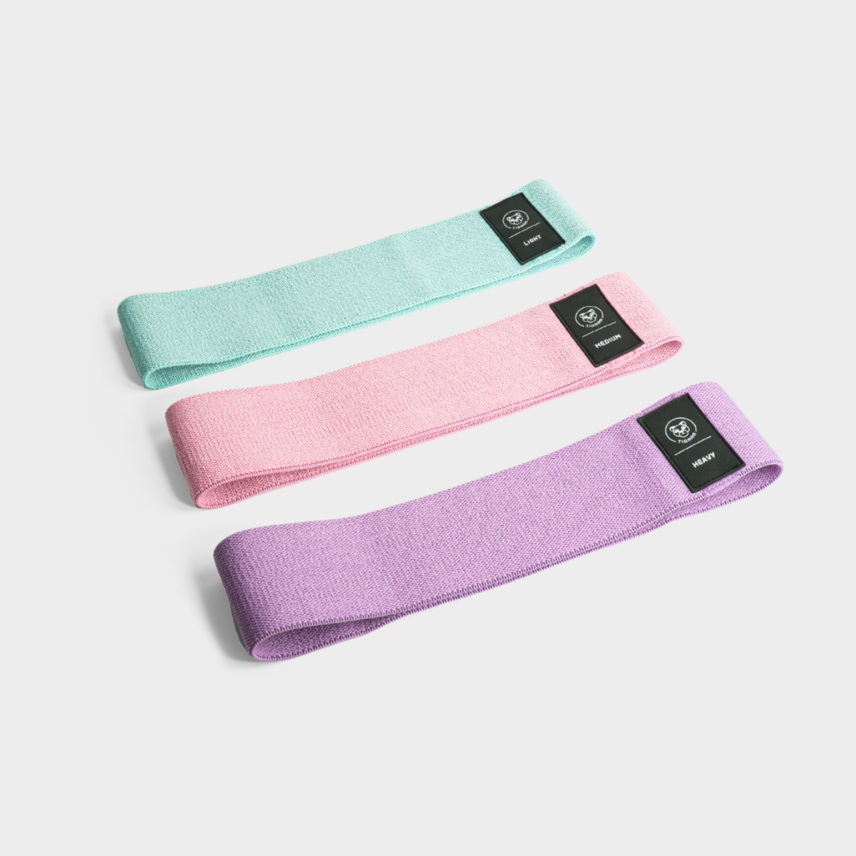 Tigrar booty band set met 3 verschillende weerstanden light, medium en heavy