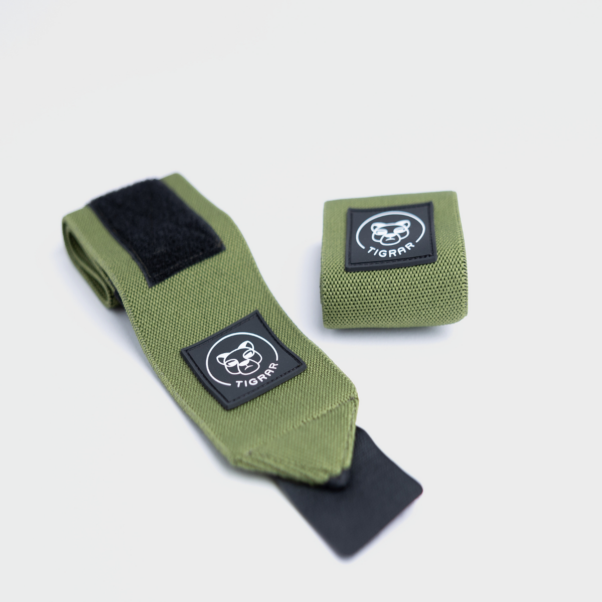 Groene Tigrar wrist wraps voor superieure polssteun tijdens weightlifting